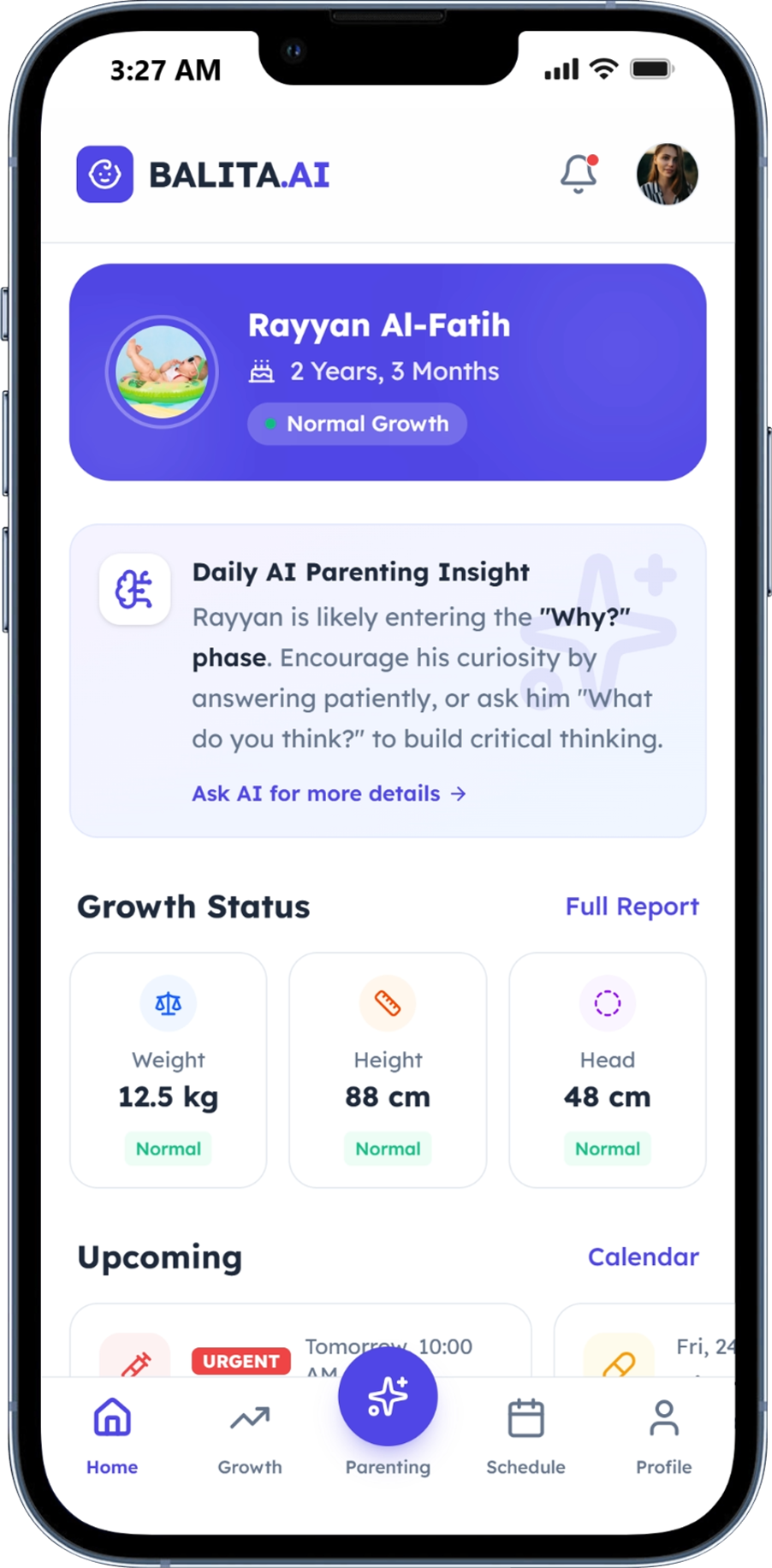 balita.ai mobile app dashboard